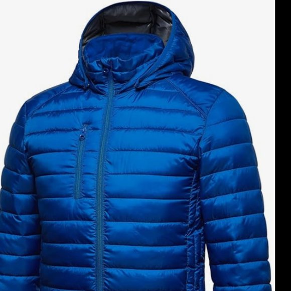 Fit Space Mens Down Alternative Jacket Quilted Lightweight Packable Padding Coat - Picture 6 of 9